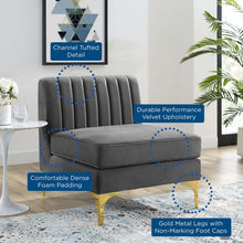 Load image into Gallery viewer, Triumph Channel Tufted Performance Velvet Armless Chair by Modway
