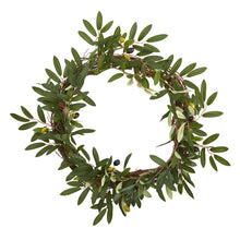 Load image into Gallery viewer, 16&quot; Olive Artificial Wreath
