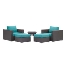 Load image into Gallery viewer, Convene 5 Piece Set Outdoor Patio with Fire Pit by Modway
