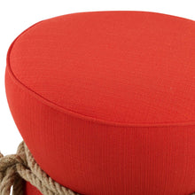 Load image into Gallery viewer, Beat Nautical Rope Upholstered Fabric Ottoman by Modway
