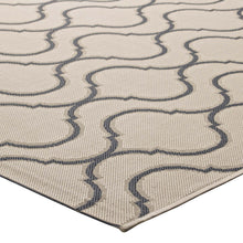 Load image into Gallery viewer, Linza Wave Abstract Trellis Indoor and Outdoor 5x8 Area Rug by Modway
