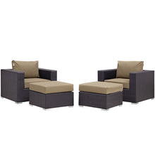 Load image into Gallery viewer, Convene 4 Piece Outdoor Patio Sectional Set by Modway
