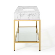 Load image into Gallery viewer, Kingsley 50&quot; Gold Stainless Steel Bathroom Vanity by Modway
