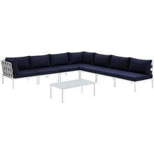 Load image into Gallery viewer, Harmony 8 Piece Outdoor Patio Aluminum Sectional Sofa Set by Modway
