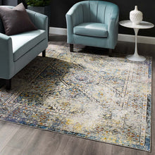 Load image into Gallery viewer, Success Jacinda Distressed Vintage Floral Vintage Medallion 5x8 Area Rug by Modway

