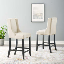 Load image into Gallery viewer, Baron Upholstered Fabric Counter Stool Set of 2 by Modway
