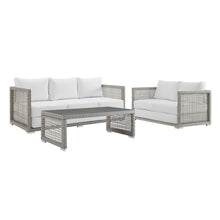 Load image into Gallery viewer, Aura 3 Piece Outdoor Patio Wicker Rattan Set by Modway
