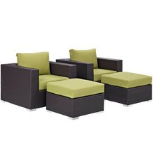 Load image into Gallery viewer, Convene 4 Piece Outdoor Patio Sectional Set by Modway
