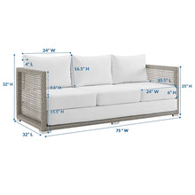 Load image into Gallery viewer, Aura Outdoor Patio Wicker Rattan Sofa by Modway
