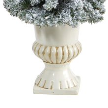 Load image into Gallery viewer, 3' Flocked Pencil Artificial Christmas Tree w/ 50 Clear Lights &amp; 132 Bendable
