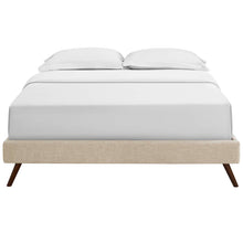 Load image into Gallery viewer, Loryn Fabric Queen Bed Frame with Round Splayed Legs by Modway
