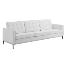 Load image into Gallery viewer, Loft Tufted Upholstered Faux Leather Sofa and Armchair Set by Modway
