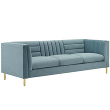 Load image into Gallery viewer, Ingenuity Channel Tufted Performance Velvet Sofa by Modway

