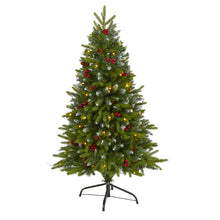 Load image into Gallery viewer, 4' Snow Tipped Portland Spruce Artificial Christmas Tree
