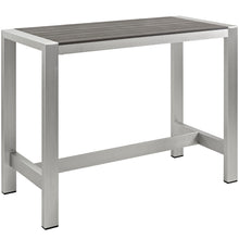 Load image into Gallery viewer, Shore Outdoor Patio Aluminum Rectangle Bar Table by Modway

