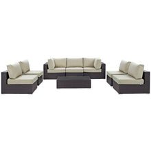 Load image into Gallery viewer, Convene 8 Piece Outdoor Patio Sectional Set by Modway
