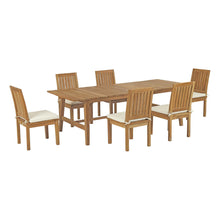 Load image into Gallery viewer, Marina 7 Piece Outdoor Patio Teak Dining Set by Modway
