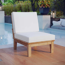 Load image into Gallery viewer, Marina Armless Outdoor Patio Teak Sofa by Modway
