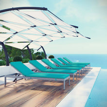 Load image into Gallery viewer, Shore Outdoor Patio Aluminum Chaise with Cushions Set of 6 by Modway
