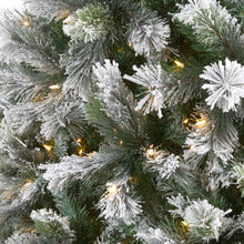 Load image into Gallery viewer, 9&#39; Flocked Oregon Pine Artificial Christmas Tree with 600 Clear Lights
