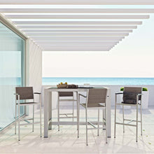 Load image into Gallery viewer, Shore 5 Piece Outdoor Patio Aluminum Dining Set by Modway
