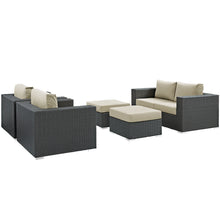 Load image into Gallery viewer, Sojourn 5 Piece Outdoor Patio Sunbrella¨ Sectional Set by Modway

