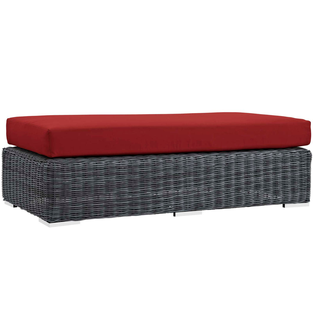 Summon Outdoor Patio Sunbrella¨ Rectangle Ottoman by Modway