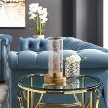 Load image into Gallery viewer, Adore Cylindrical-Shaped Clear Glass And Brass Table Lamp by Modway
