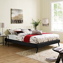 Load image into Gallery viewer, Loryn Vinyl Full Bed Frame with Round Splayed Legs by Modway
