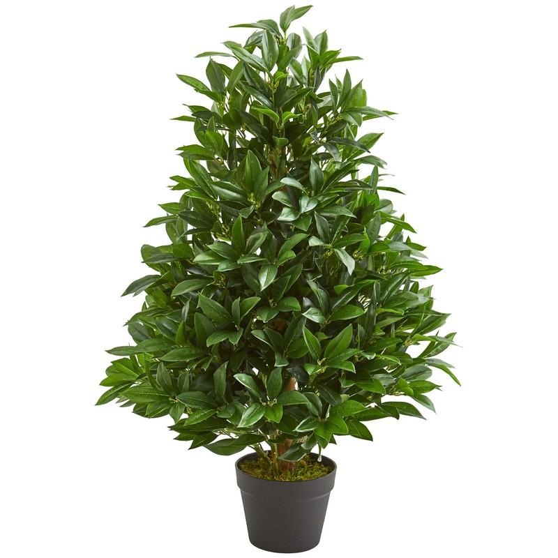 3' Bay Leaf Artificial Topiary Tree UV Resistant (Indoor/Outdoor)