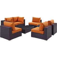 Load image into Gallery viewer, Convene 7 Piece Outdoor Patio Sectional Set by Modway
