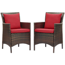 Load image into Gallery viewer, Conduit Outdoor Patio Wicker Rattan Dining Armchair Set of 2 by Modway
