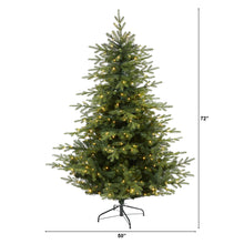 Load image into Gallery viewer, 6' Swedish Fir Artificial Christmas Tree w/ 350 Warm White LED Lights
