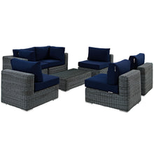 Load image into Gallery viewer, Summon 7 Piece Outdoor Patio Sunbrella¨ Sectional Set by Modway
