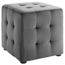 Load image into Gallery viewer, Contour Tufted Cube Performance Velvet Ottoman by Modway
