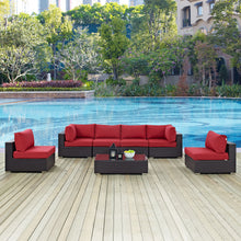 Load image into Gallery viewer, Convene 7 Piece Outdoor Patio Sectional Set by Modway
