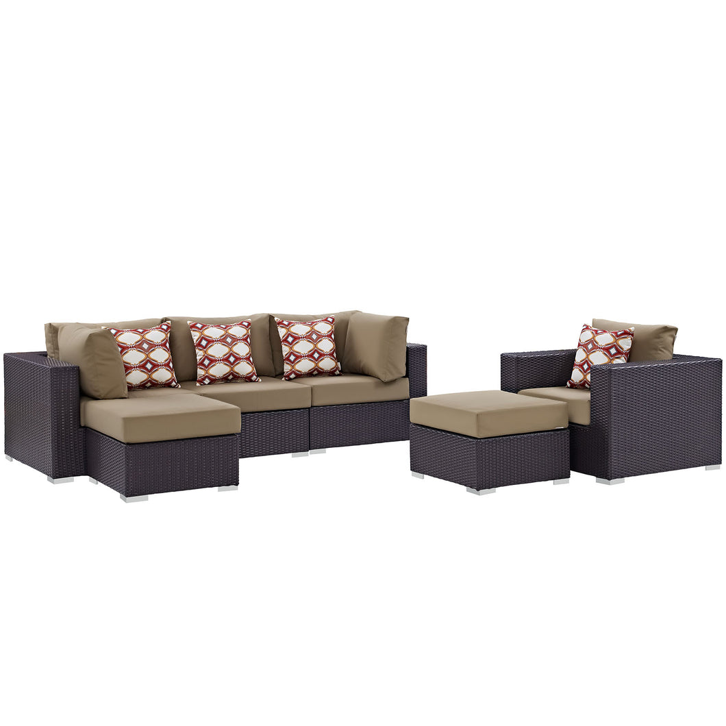 Convene 6 Piece Outdoor Patio Sectional Set by Modway