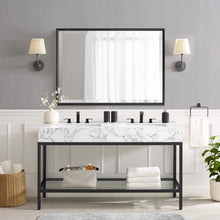 Load image into Gallery viewer, Kingsley 60&quot; Black Stainless Steel Bathroom Vanity by Modway
