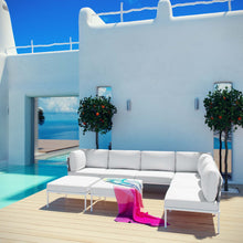 Load image into Gallery viewer, Harmony 8 Piece Outdoor Patio Aluminum Sectional Sofa Set by Modway
