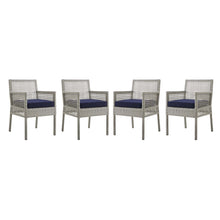 Load image into Gallery viewer, Aura Outdoor Patio Wicker Rattan Dining Armchair Set of 4 by Modway
