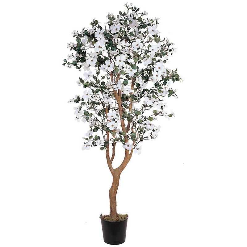 5' Dogwood Silk Tree 5019 By Nearly Natural