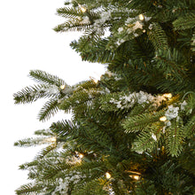 Load image into Gallery viewer, 7&#39; Snowed Grand Teton Artificial Christmas Tree with 500 Clear Lights

