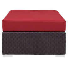 Load image into Gallery viewer, Convene Outdoor Patio Fabric Rectangle Ottoman by Modway

