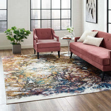 Load image into Gallery viewer, Success Jayla Transitional Distressed Vintage Floral Moroccan Trellis 8x10 Area Rug by Modway
