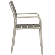 Load image into Gallery viewer, Shore Outdoor Patio Aluminum Dining Rounded Armchair Set of 2 by Modway
