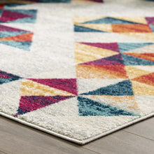 Load image into Gallery viewer, Entourage Elettra Distressed Geometric Triangle Mosaic 5x8 Area Rug

