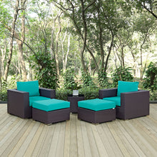 Load image into Gallery viewer, Convene 5 Piece Outdoor Patio Sectional Set by Modway
