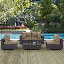 Load image into Gallery viewer, Convene 5 Piece Outdoor Patio Sectional Set by Modway
