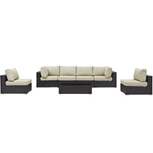Load image into Gallery viewer, Convene 7 Piece Outdoor Patio Sectional Set by Modway
