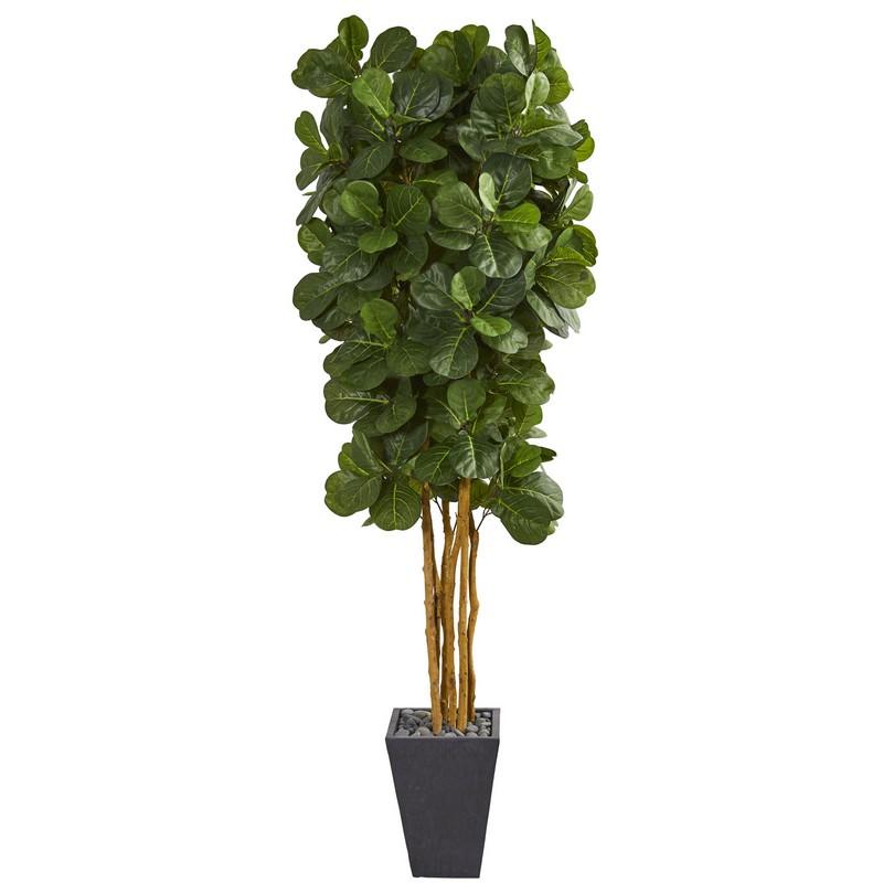 Fiddle Leaf Artificial Tree in Slate Planter